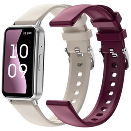SPC Duo Fit Smartwatch Deportivo con Pantalla AMOLED 1,47 Pulgadas, Notificaciones, Frecuencia Cardíaca, 2 Correas, Batería 8 Días, Blanco